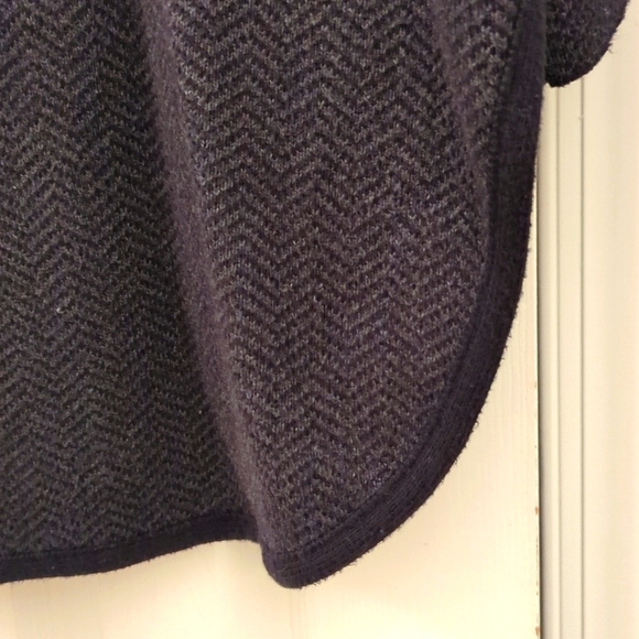 Loft Outlet Sweater Cape Cowl neck Size XS/S Charcoal Gray - Picture 4 of 5
